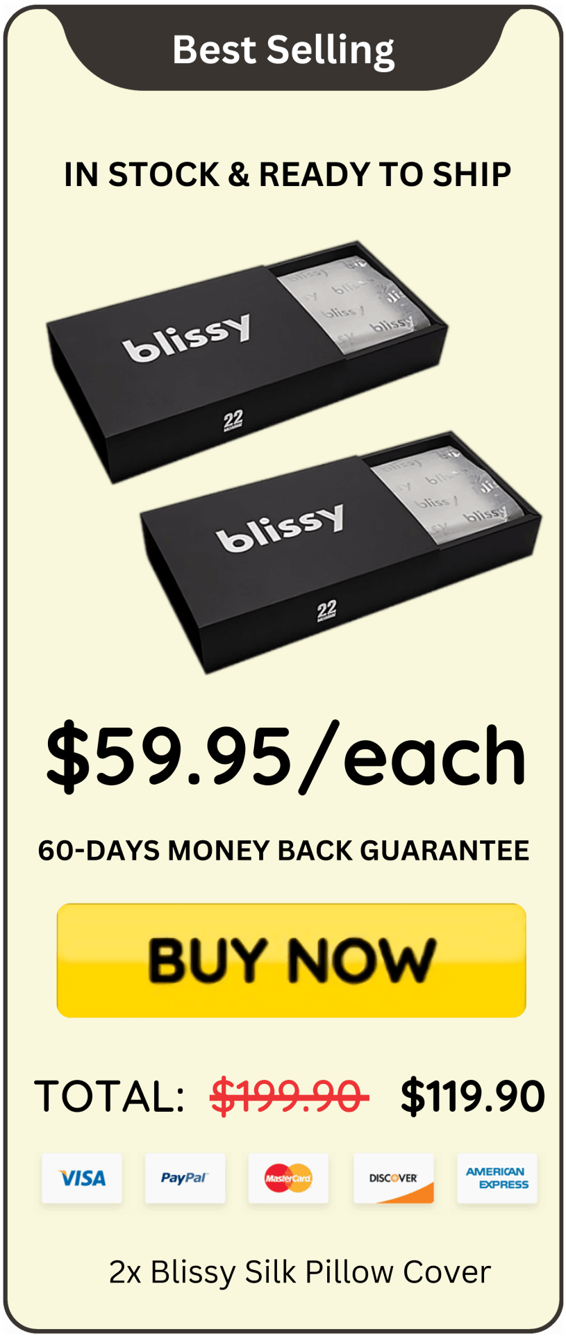 Blissy Silk Pillow Cover offer price 